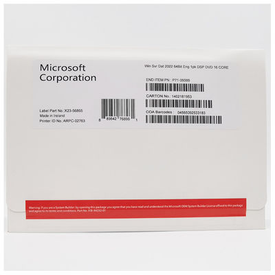 ระบบปฏิบัติการ Windows Server 2022 พื้นฐาน 64 บิต DVD OEM Version