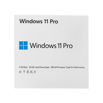 Windows 11 Pro OEM แรม 4 GB พื้นที่ฮาร์ดไดรฟ์ 20 GB ประเภทโปรเซสเซอร์ X86 64 สำหรับประสิทธิภาพ