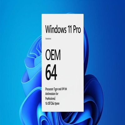 Windows 11 Pro OEM X86 64 ประเภทประมวลผลและสถาปัตยกรรม 64 บิตสําหรับอาชีพ พื้นที่พิมพ์ 16 GB