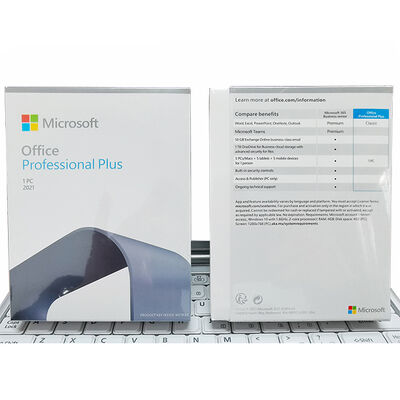 สํานักงาน Microsoft Office 2021 Pro Plus Key 1 PC ใบอนุญาตดิจิตอล เชื่อมต่อกับบัญชี MS อย่างปลอดภัย