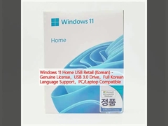 Windows 11 Home USB Retail (ภาษาเกาหลี) - ใบอนุญาตแท้, USB 3.0 Drive, การสนับสนุนภาษาเกาหลีครบครัน, PC / Laptop รองรับ