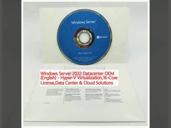 Windows Server 2022 Datacenter OEM (ภาษาอังกฤษ) - ไฮเปอร์-วี เวอร์ตุไซชั่น ใบอนุญาต 16 หลัก ศูนย์ข้อมูล และ โซลูชั่นคลาวด์