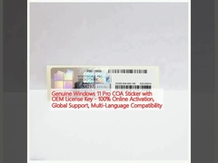 สติ๊กเกอร์ COA ของ Windows 11 Pro ของแท้ พร้อมกุญแจใบอนุญาต OEM - การเปิดใช้งานออนไลน์ 100% การสนับสนุนทั่วโลก ความเข้ากันได้หลายภาษา