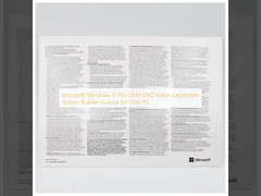 Microsoft Windows 11 Pro OEM DVD อิตาลี ใบอนุญาตผู้สร้างระบบที่ถูกต้องสําหรับ PC หนึ่ง